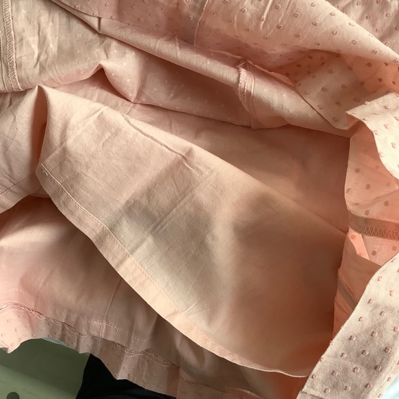 American Eagle Size 10 Pink A Line Skirt Dotted Lined Front Pockets Cotton NEW - Picture 3 of 7